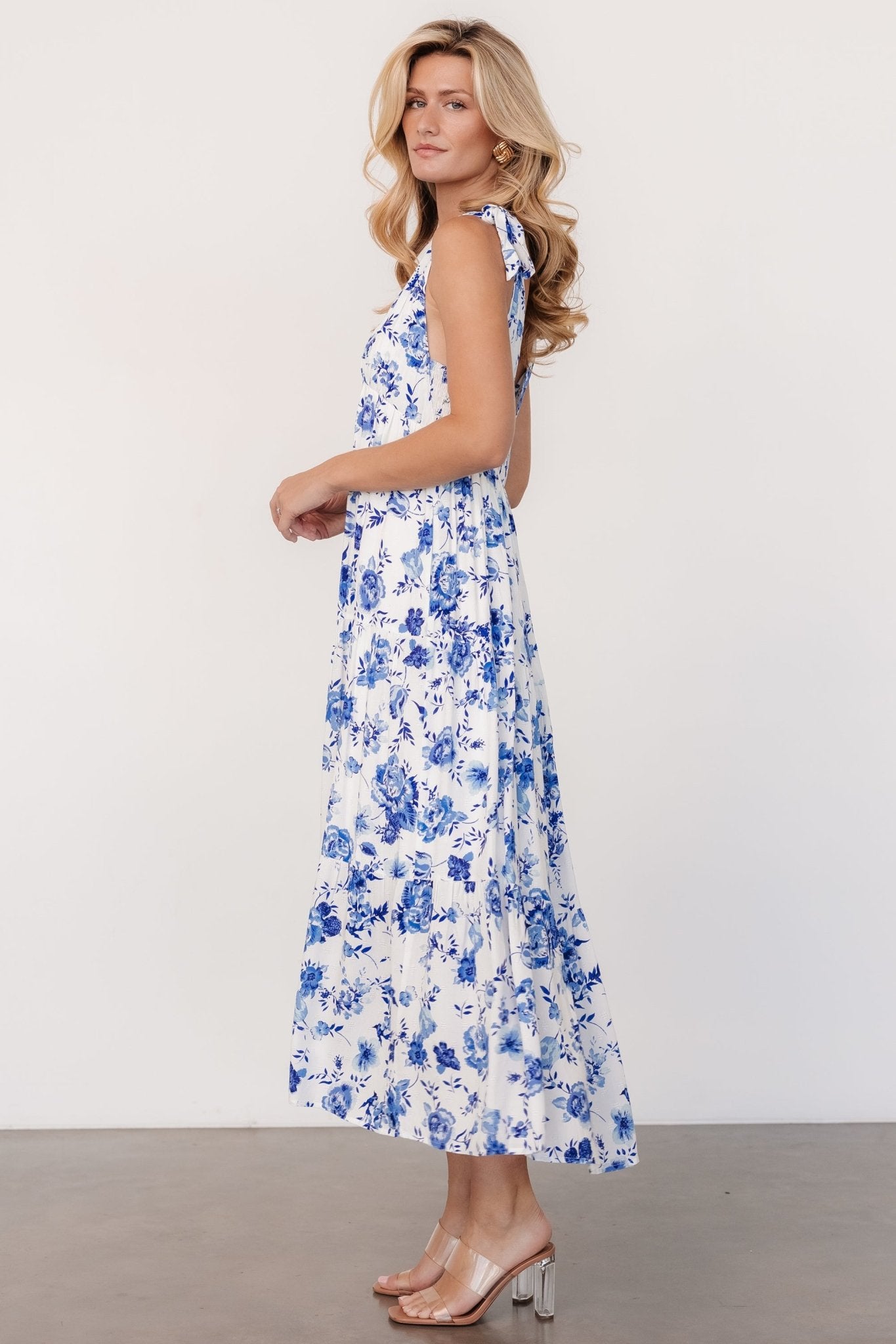 Blue Floral Mariah Tank Dress for Summer | Baltic Born