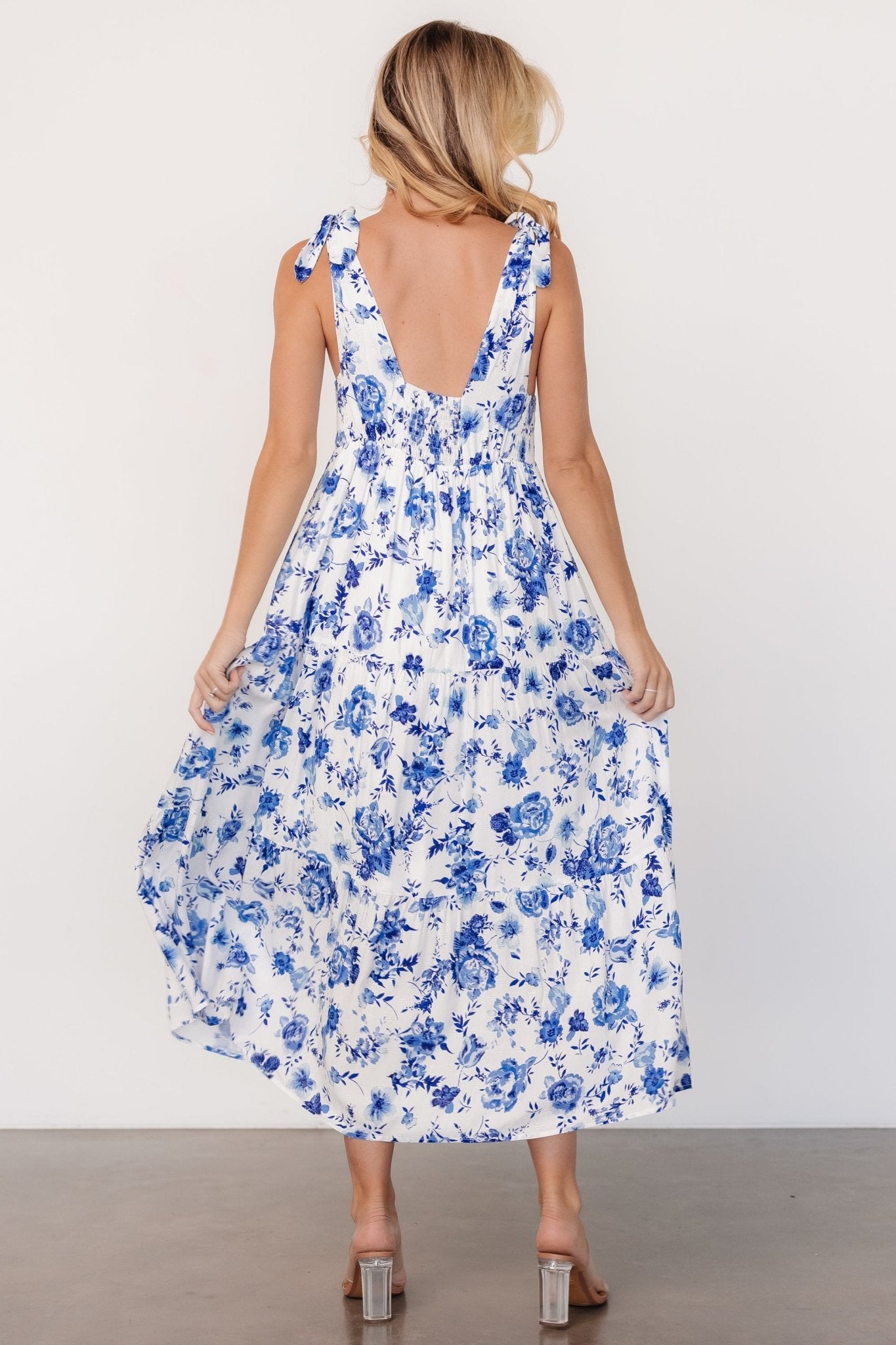 Blue Floral Mariah Tank Dress for Summer | Baltic Born