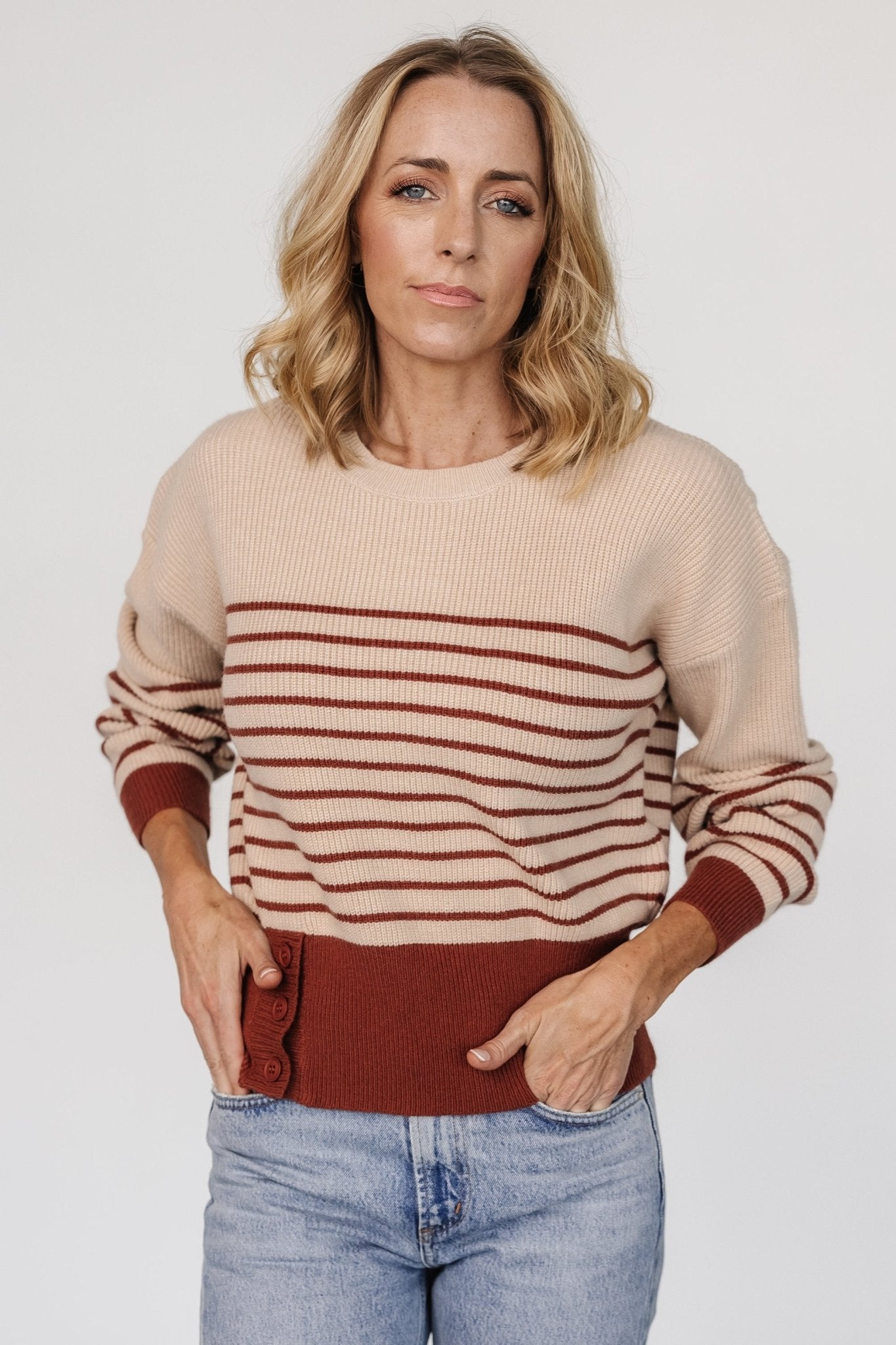 Striped Sweater for Women | Soft Knit with Drop Shoulder | Baltic Born