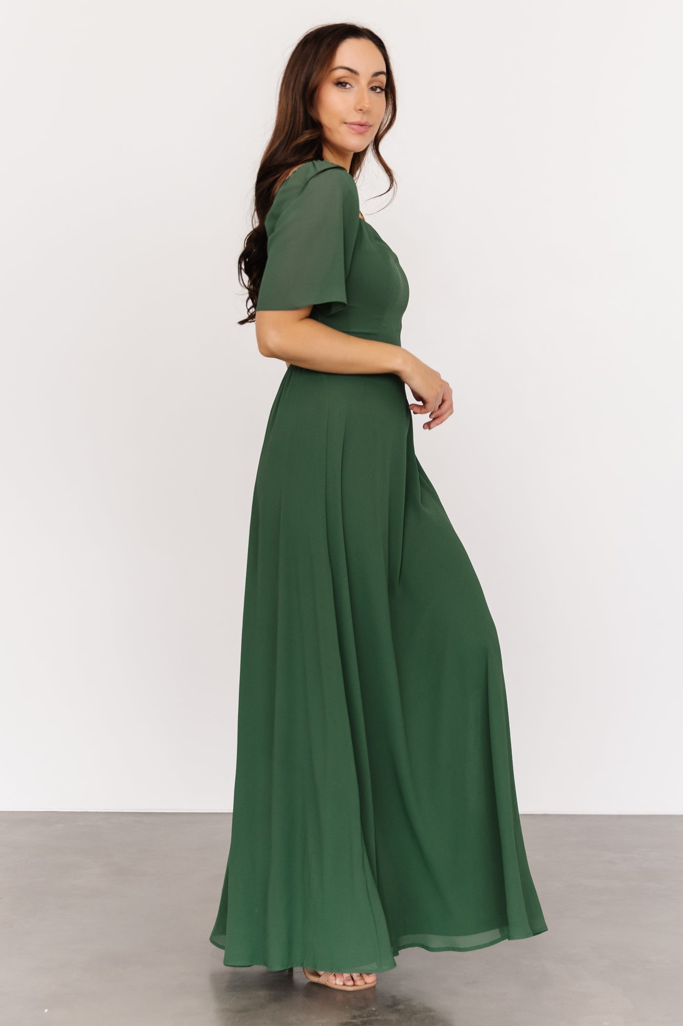 Evergreen Sweetheart Maxi Dress with Smocked Back | Baltic Born