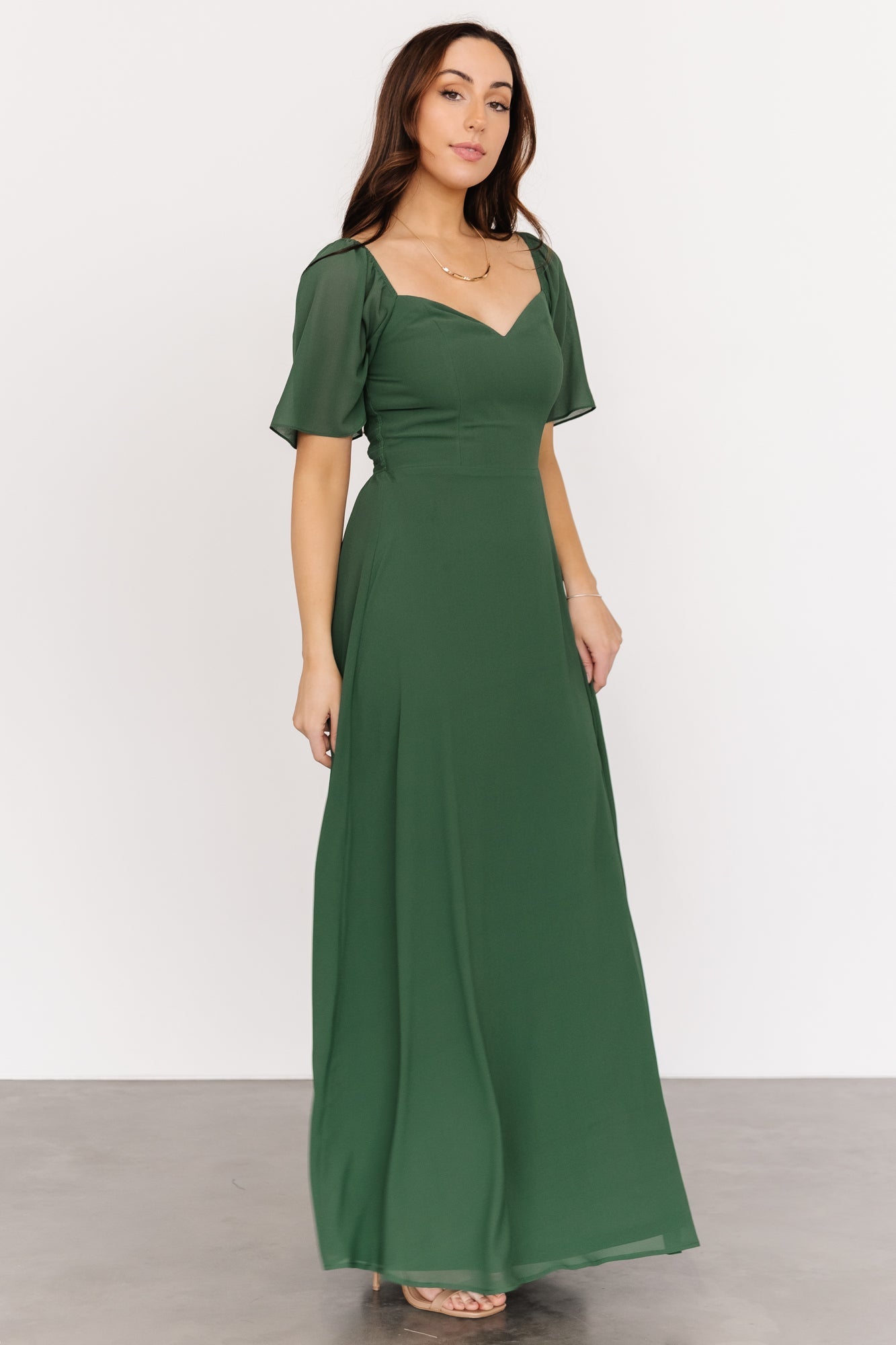 Evergreen Sweetheart Maxi Dress with Smocked Back | Baltic Born