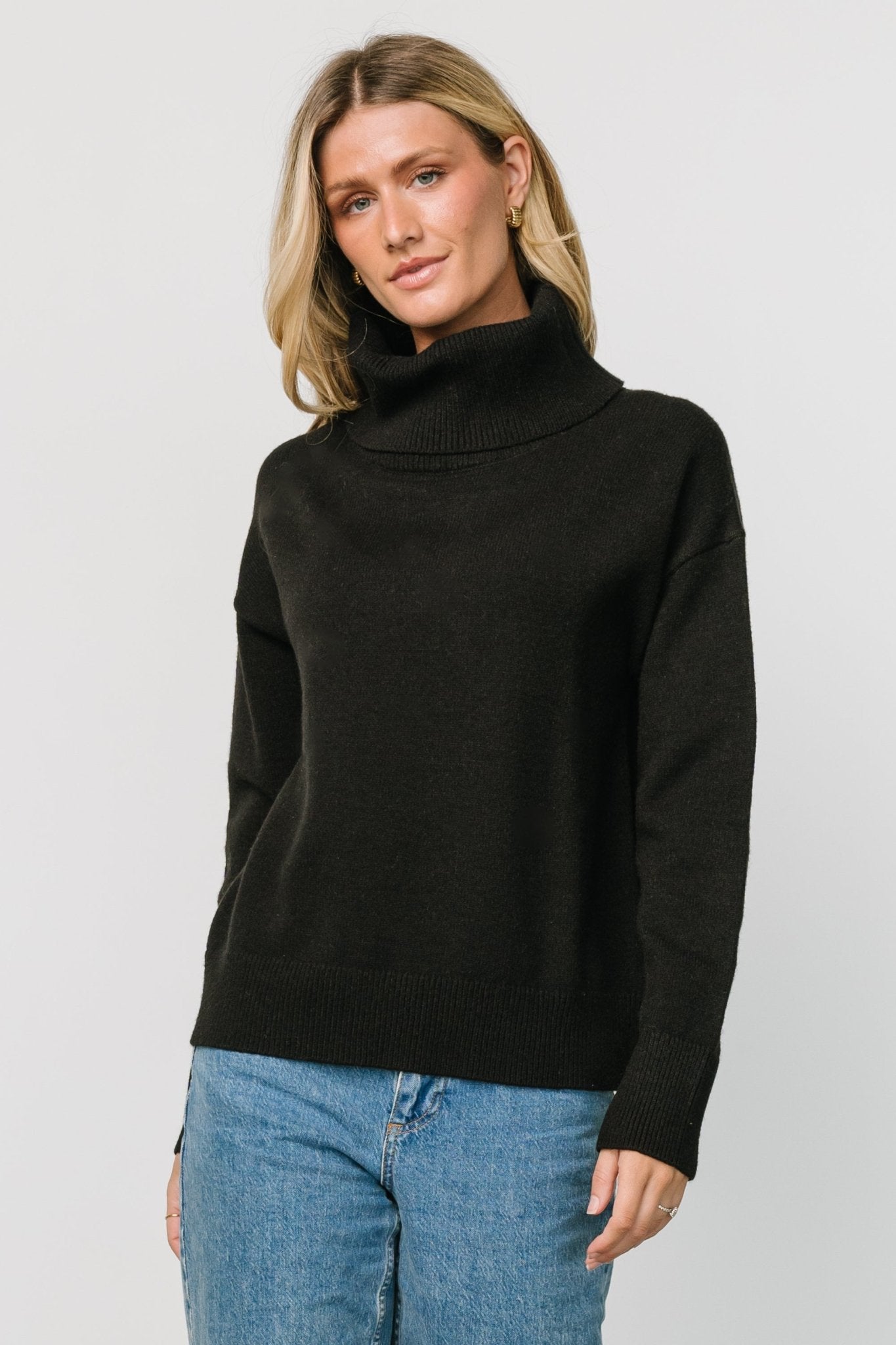 Women's Stretchy Turtleneck Sweater | Roomy Fit & Bump Friendly | Baltic Born