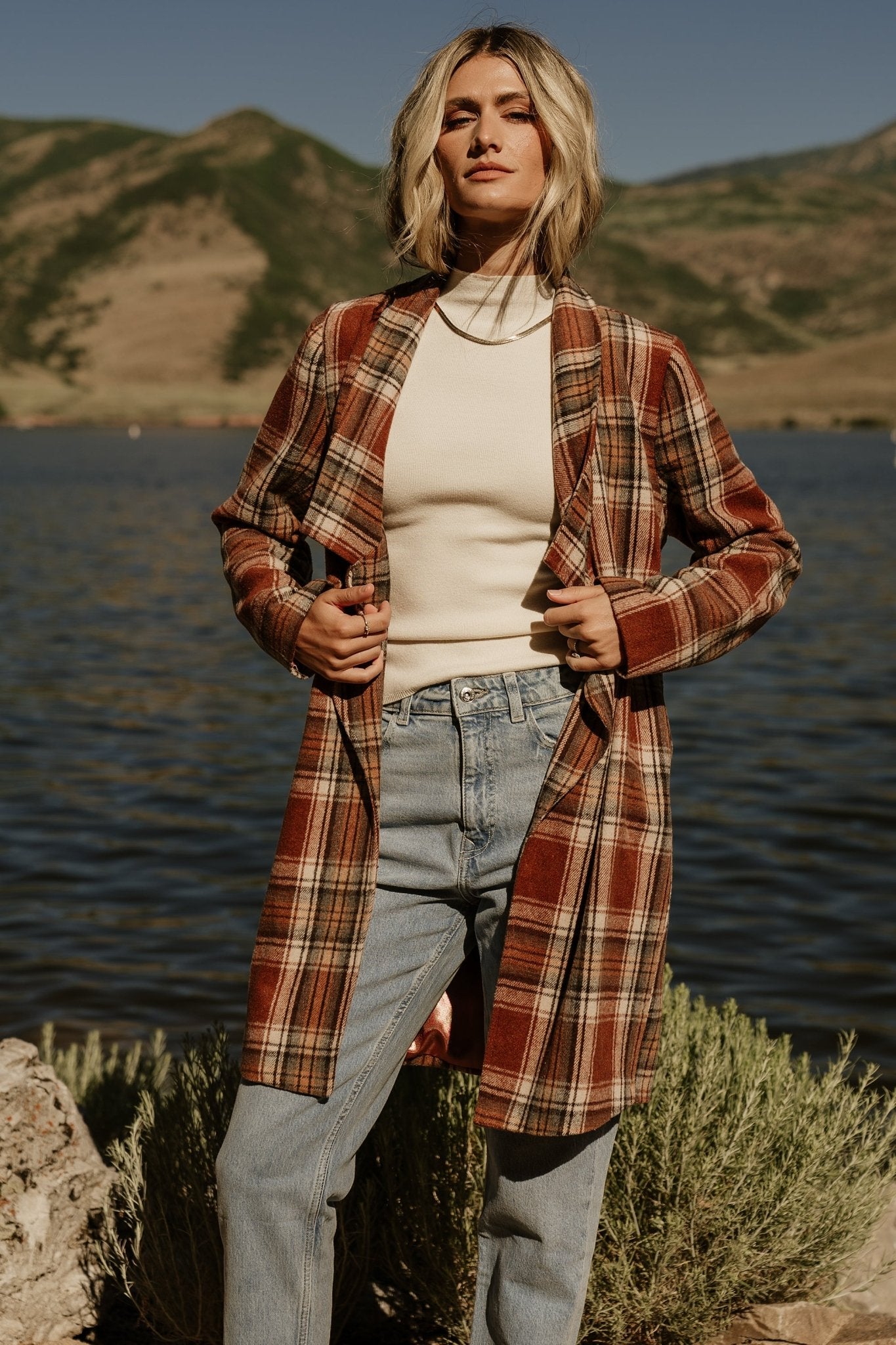 Plaid Shacket for Women | Copper Multi | Baltic Born