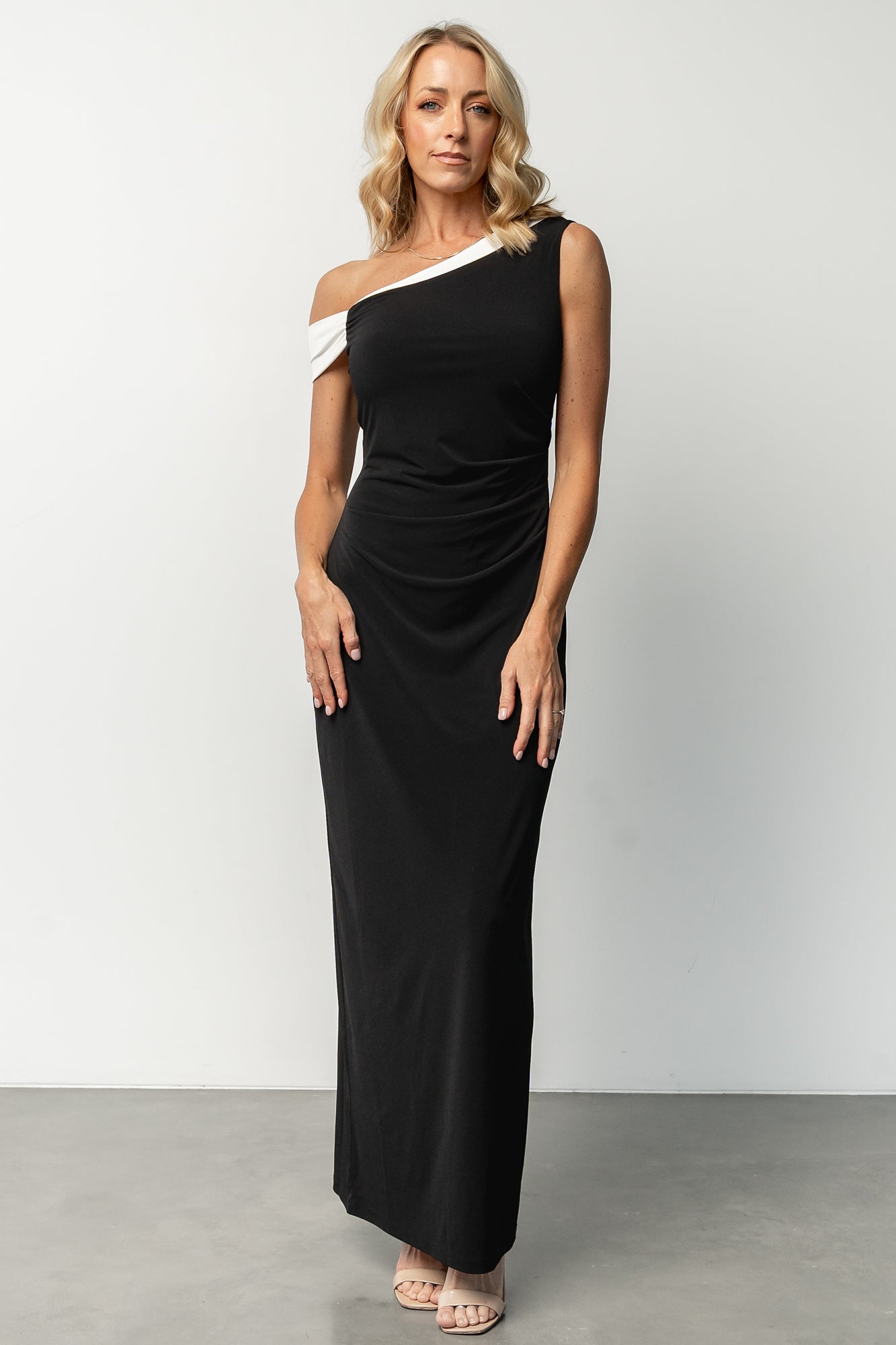 Black & Ivory Maxi Dress for Formal Occasions | Valena by Baltic Born