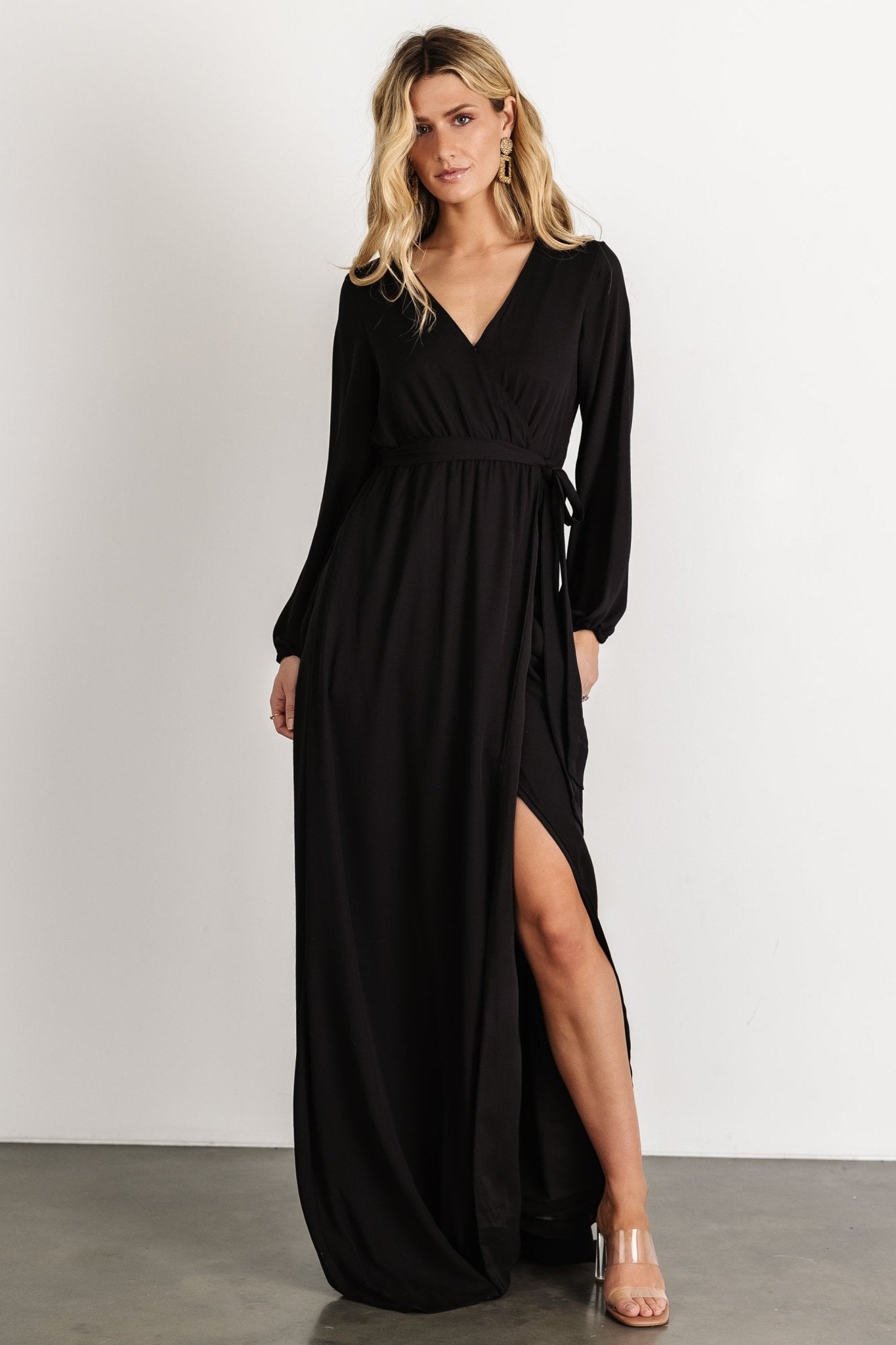 Faux Wrap Maxi Dress for Weddings & Nursing | Breanne Black