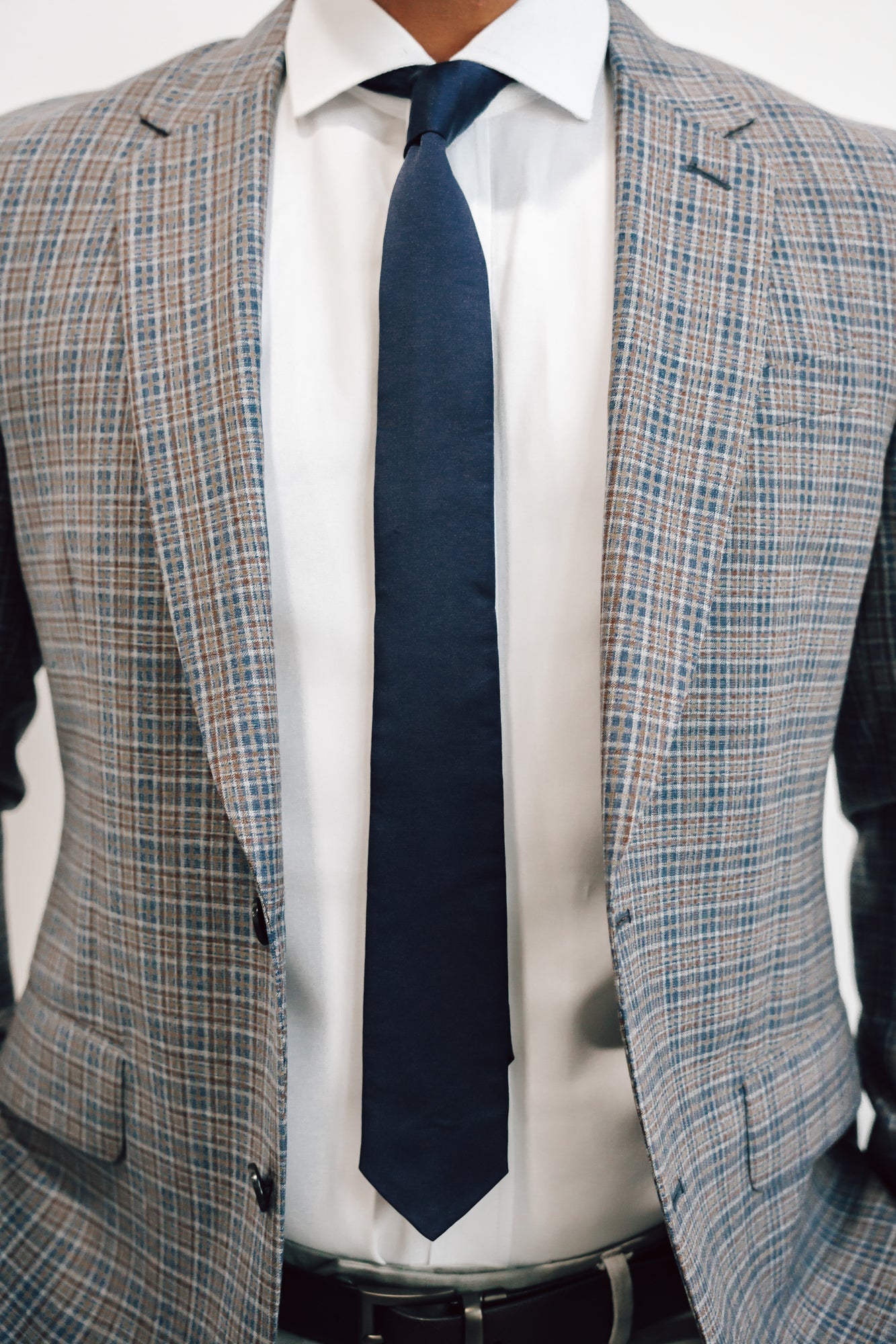 Navy Skinny Satin Tie for Men | Classic 2.5" Wide & 56.5" Long