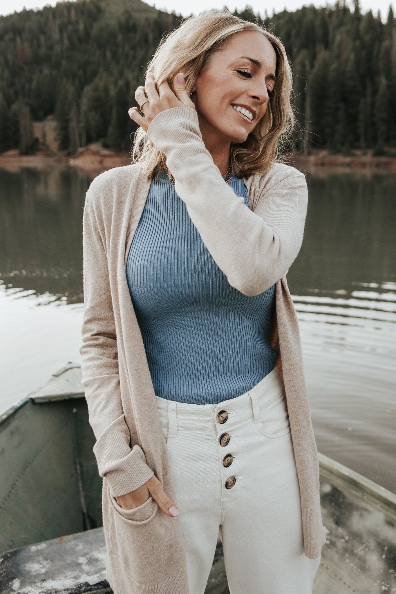 Lightweight Knit Cardigan with Pockets & Ribbed Cuffs | Baltic Born