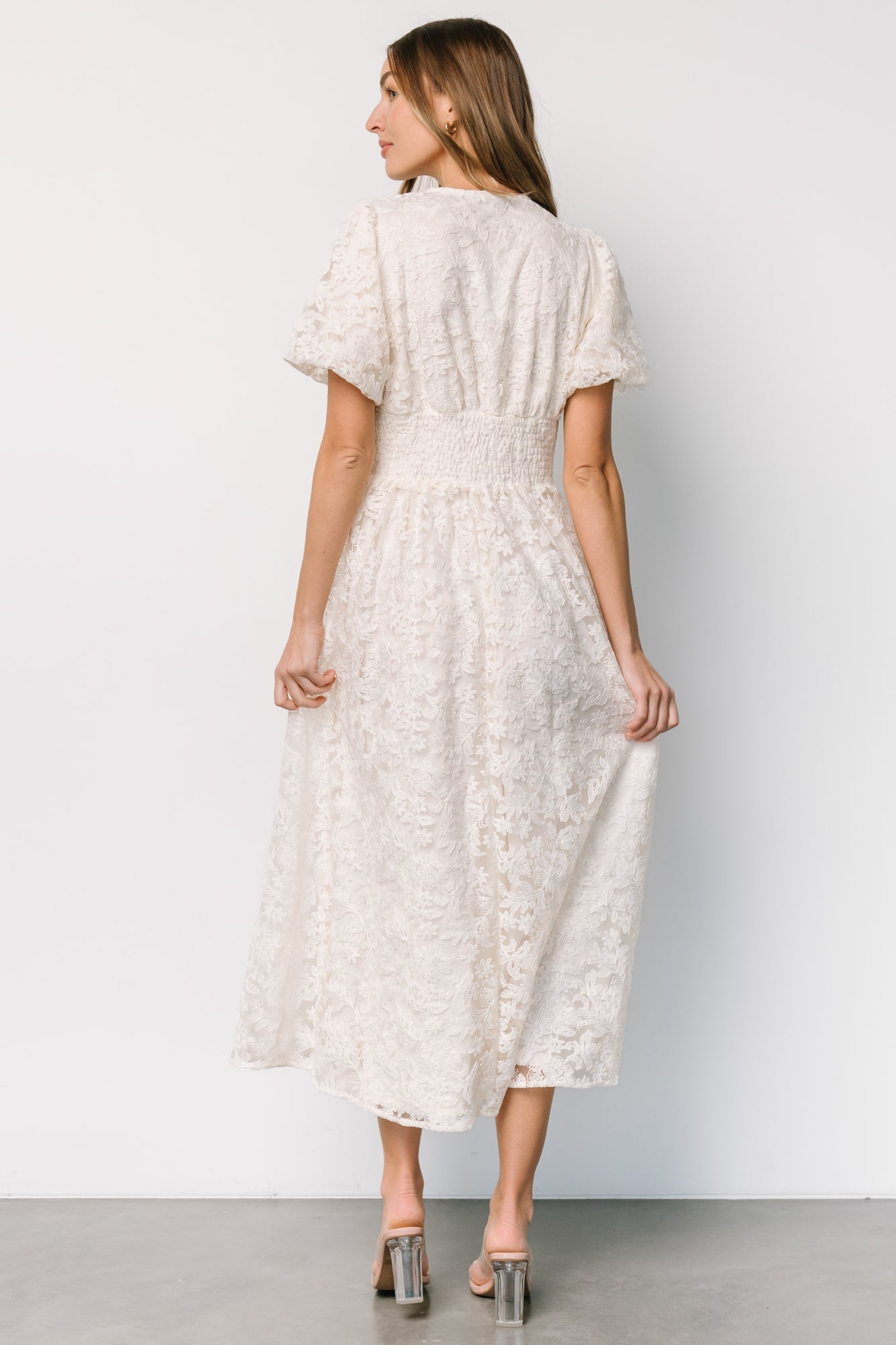 Vintage Cream Lace Dress with Floral Embroidery | Baltic Born