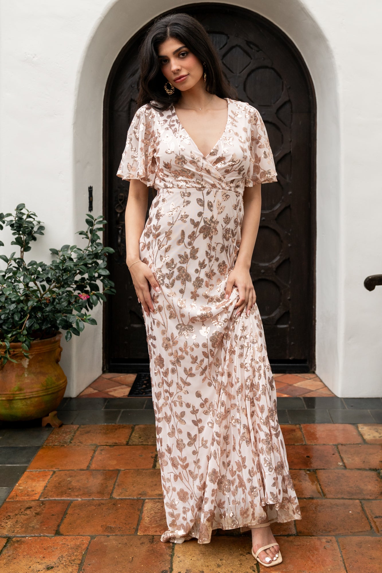 Rose Gold Sequin Dress for Weddings & Special Events | Baltic Born