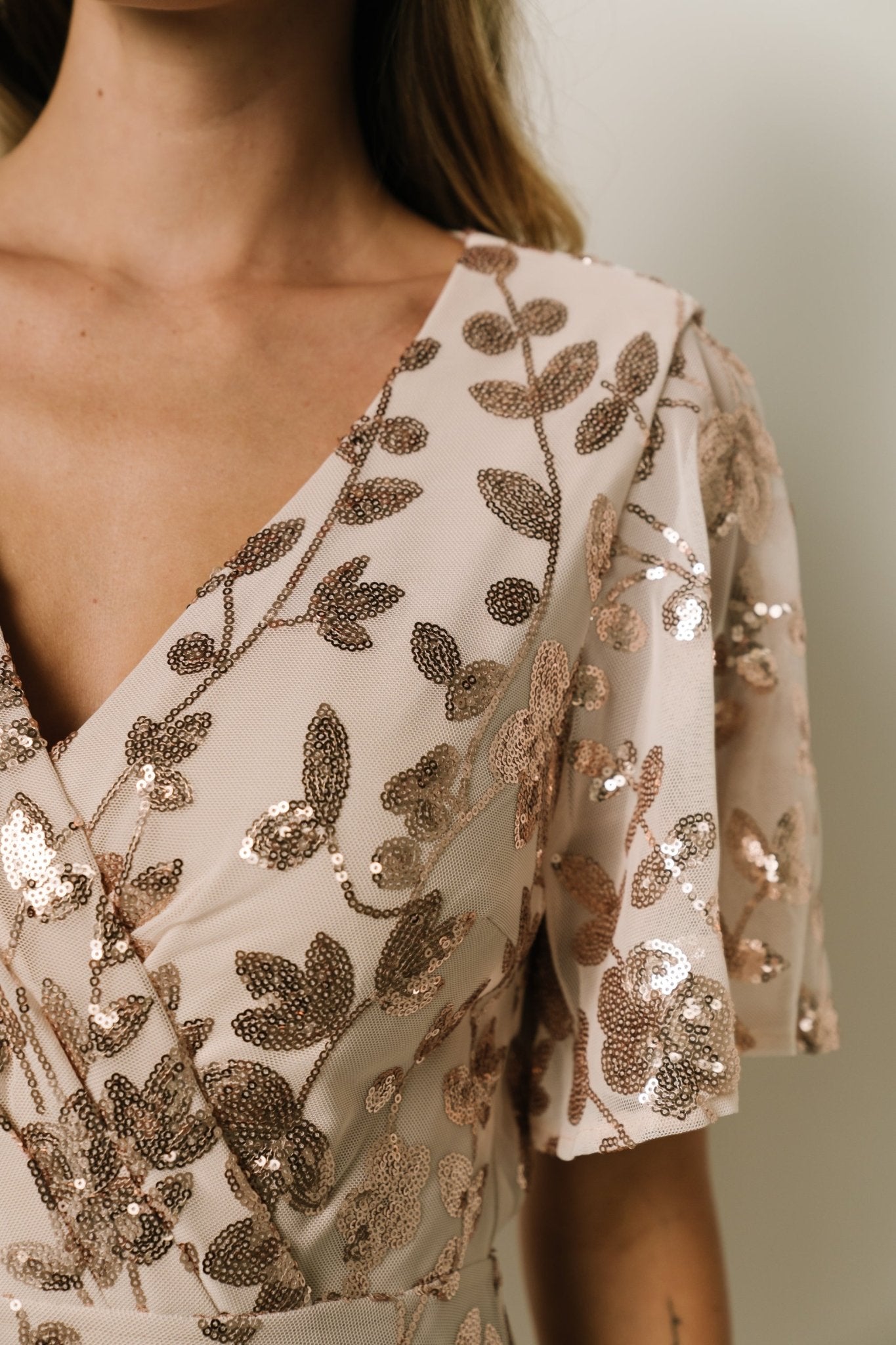 Rose Gold Sequin Dress for Weddings & Special Events | Baltic Born