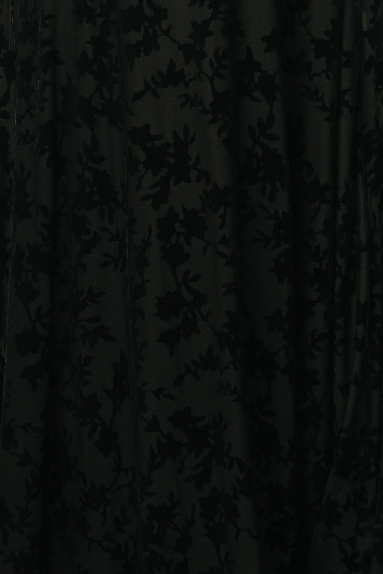 Everley Velvet Fabric Swatch | Black Floral Mesh Sample