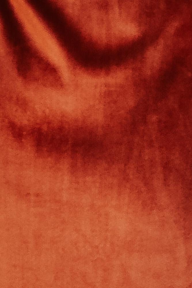 Meghan Velvet Fabric Swatch | Rust Color Sample for Dresses