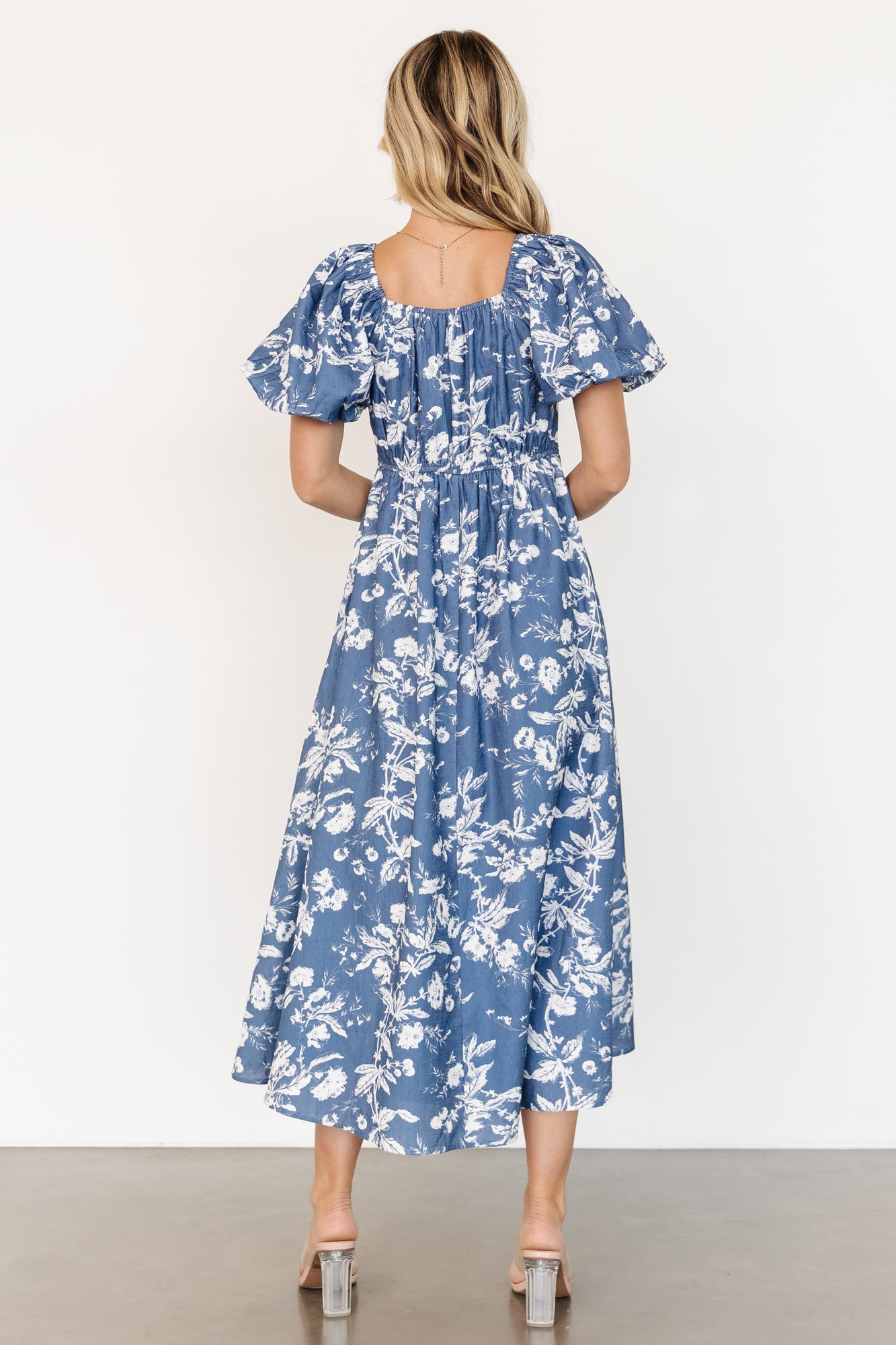 Floral Maxi Dress with Puffed Sleeves & Hidden Pockets | Baltic Born