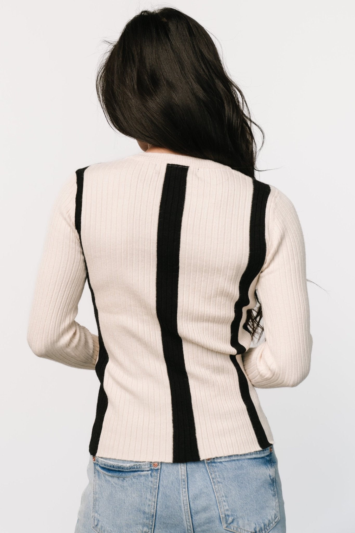 Ribbed Sweater Top for Women | Lightweight & Fitted | Jolene